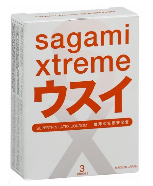 Презервативы Sagami Xtreme 0.04мм латексные, ультратонкие 3 шт.