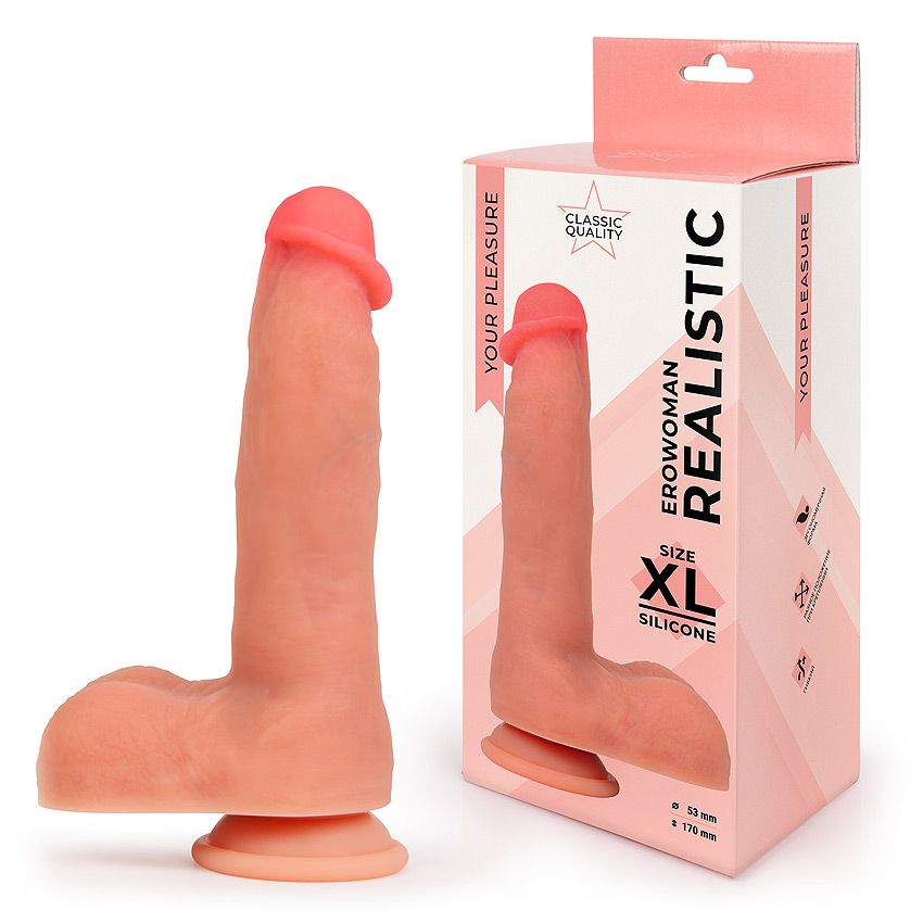 ФАЛЛОИМИТАТОР L рабочей части 170 мм D 53 мм