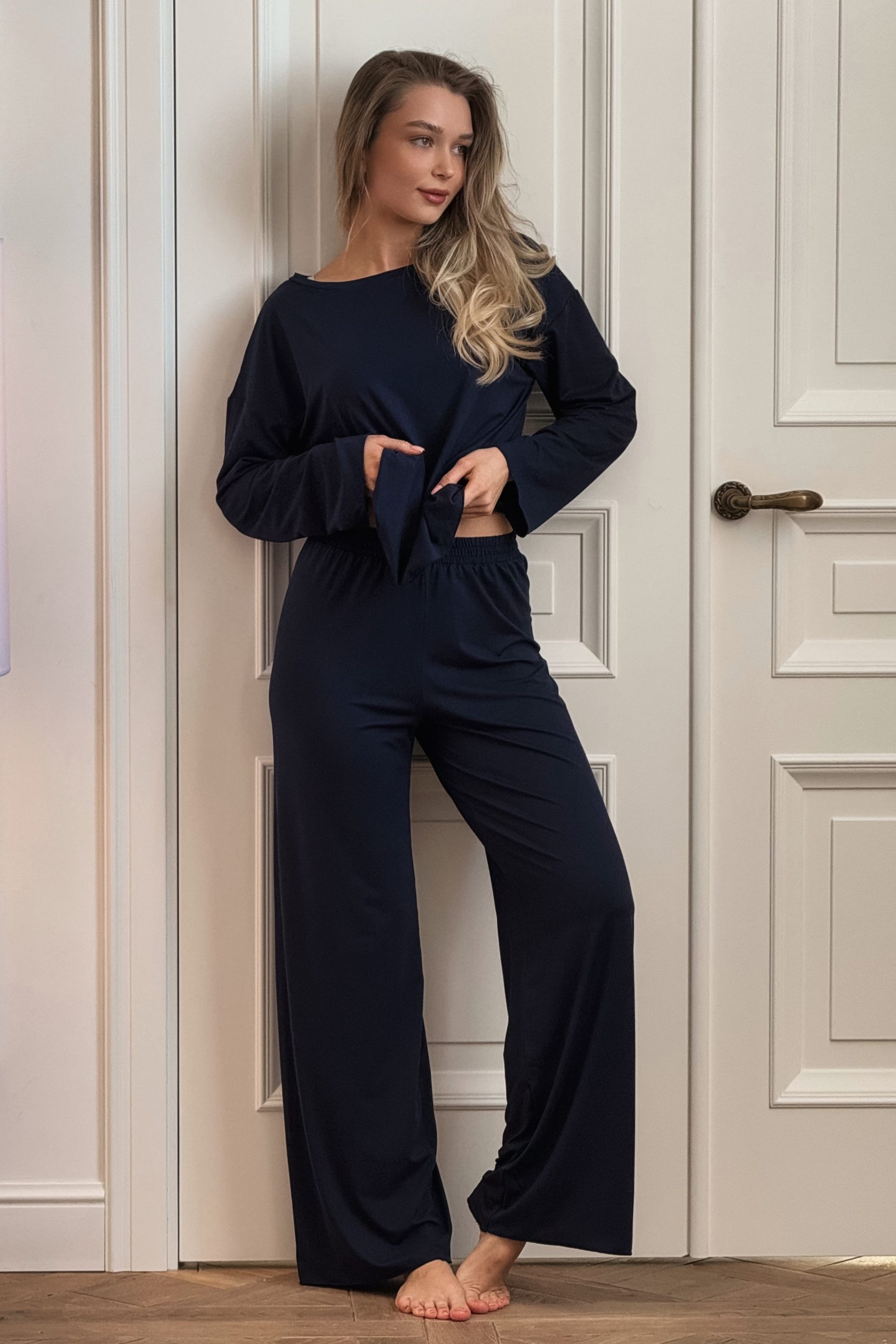 LV Синяя пижама бамбук S