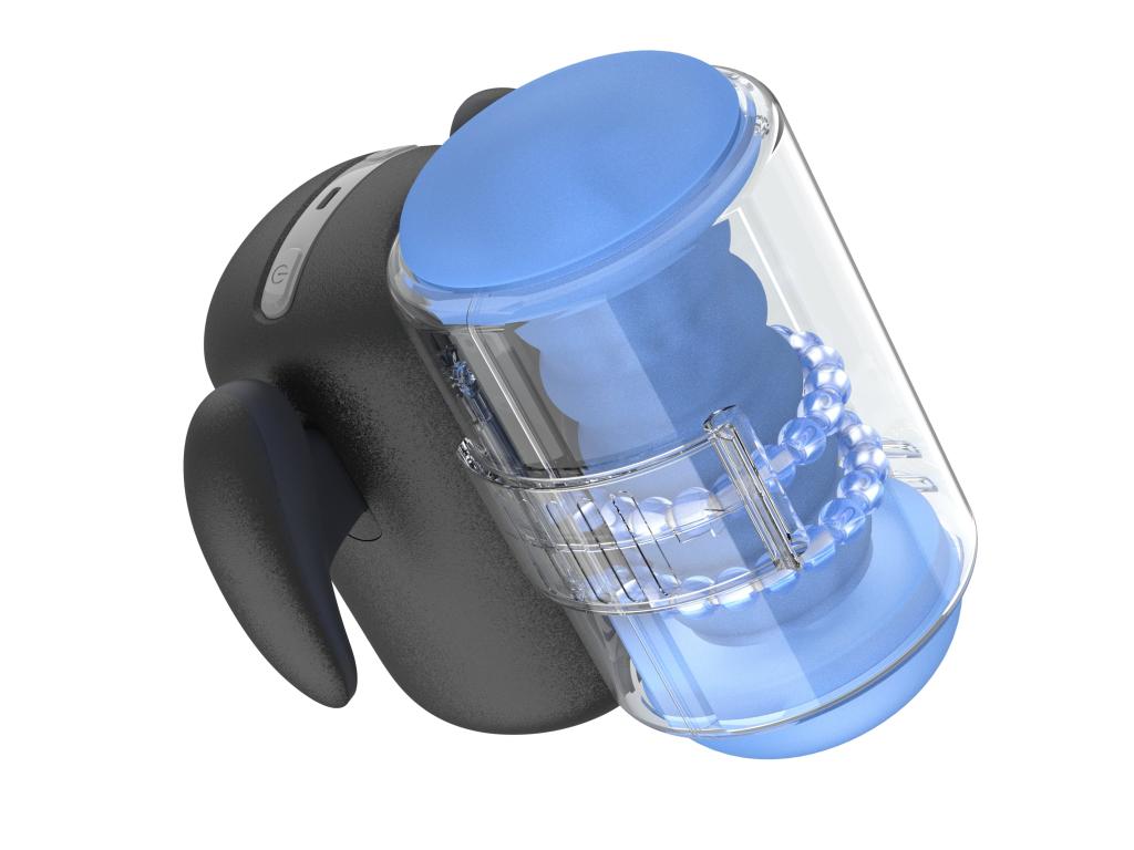 Инновационный робот-мастурбатор Black Knight с массажем бусинами