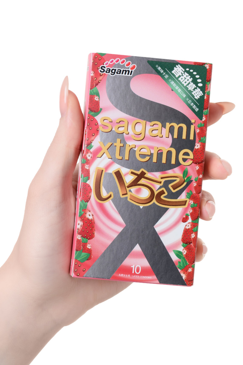 Презервативы латексные Sagami Xtreme Strawberry №10
