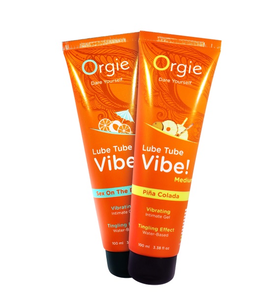 Гель с вибрацией Orgie Lube Tube Vibe Medium Pina Colada, 100 мл
