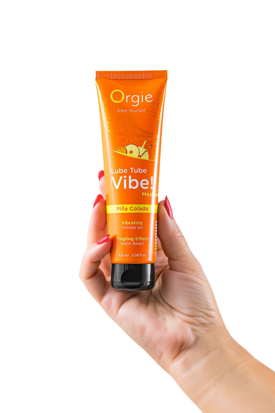 Гель с вибрацией Orgie Lube Tube Vibe Medium Pina Colada, 100 мл