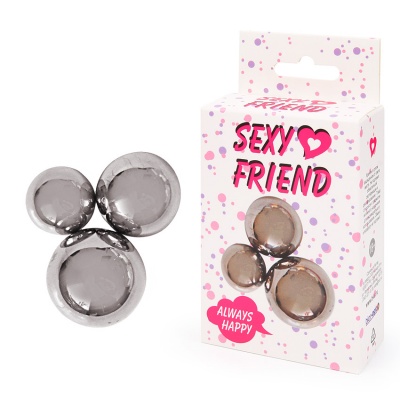 ШАРИКИ ВАГИНАЛЬНЫЕ 3шт без шнурка, металл D 35 мм (180 гр.), D30 мм (110 гр.), D25 мм (65 гр.