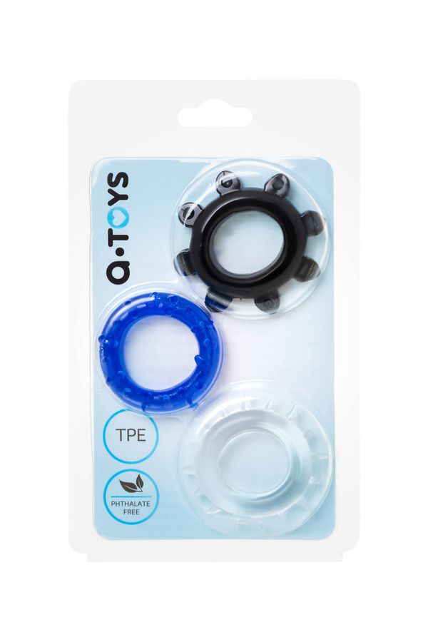 Набор колец, силикон, разноцветный