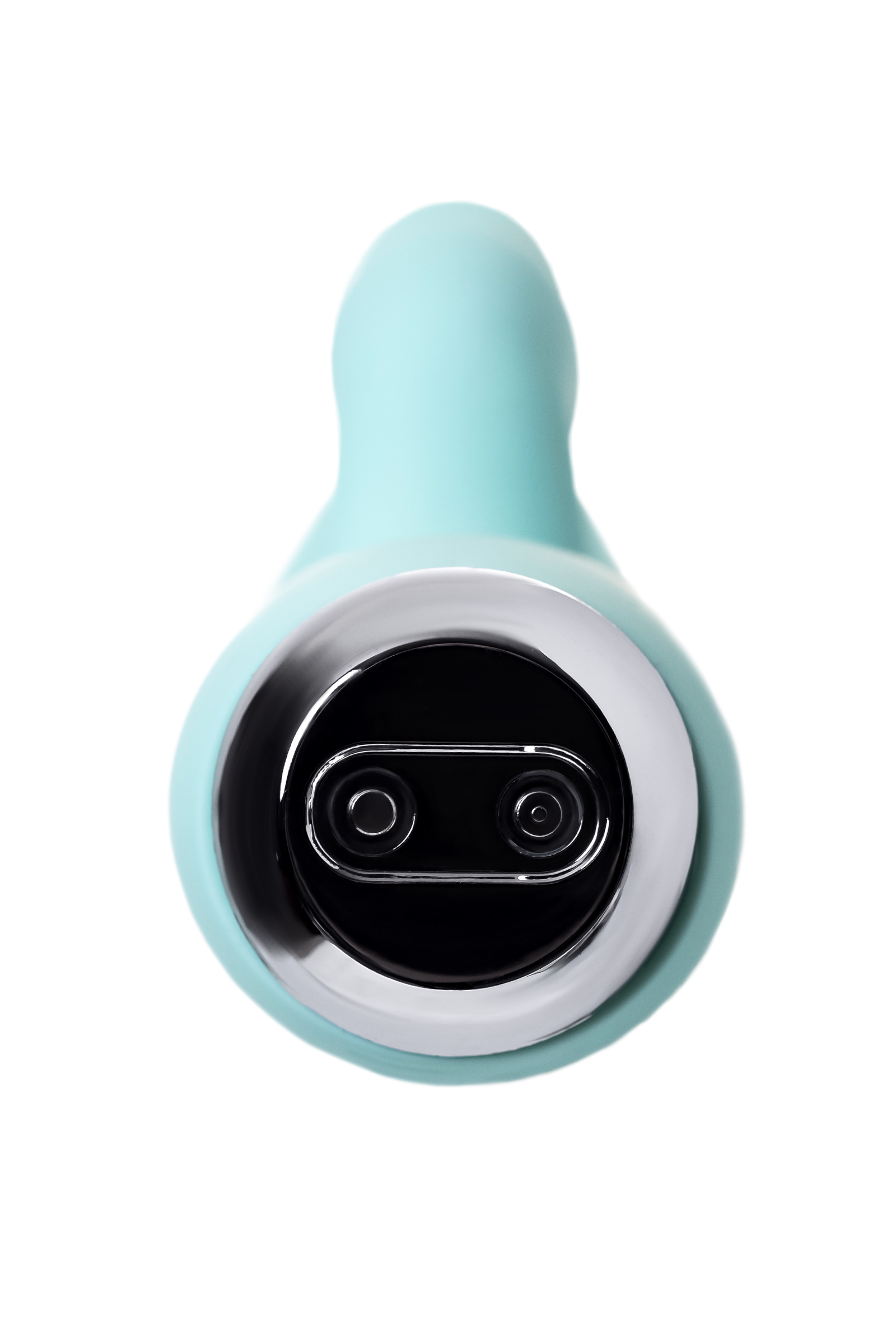 Вибратор с клиторальным стимулятором и язычком, JOS MILO, силикон, мятный, 20 см