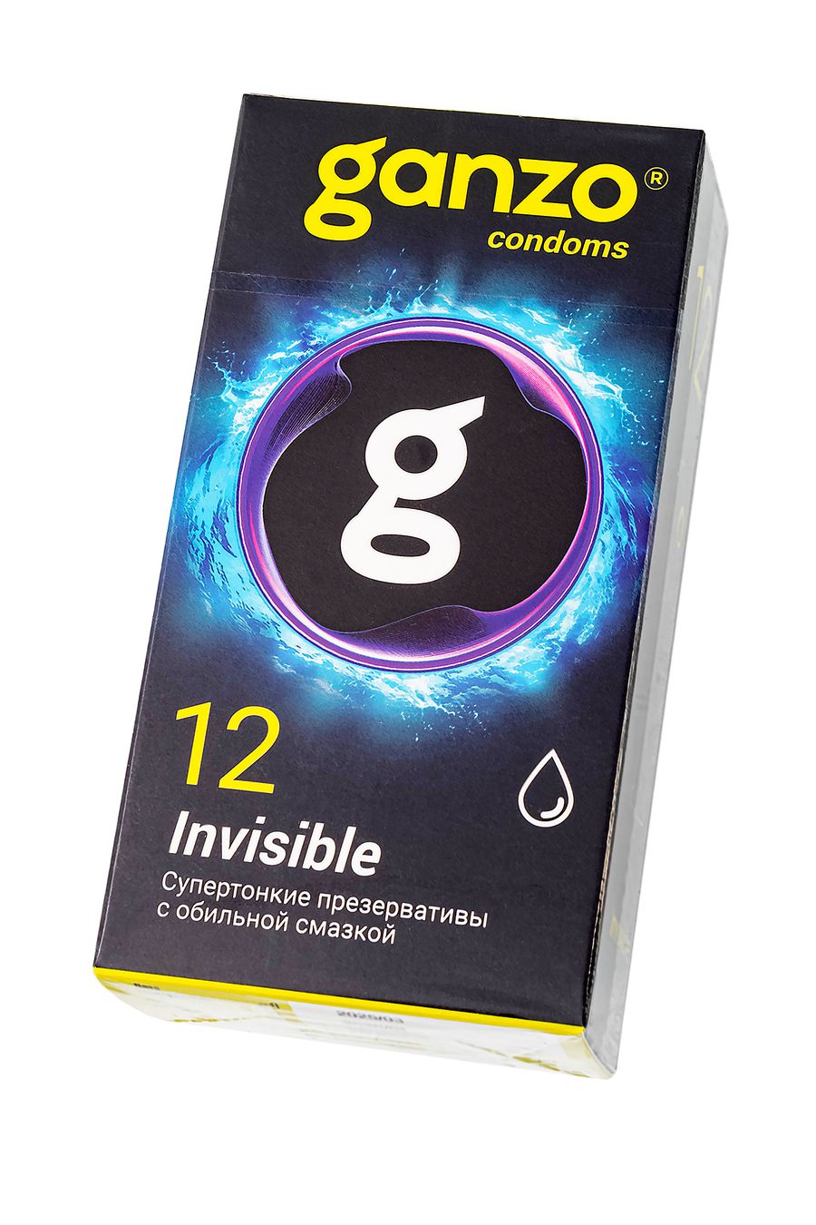 Презервативы Ganzo Invisible, супертонкие, с доп. смазкой, латекс, 18 см, 12 шт.