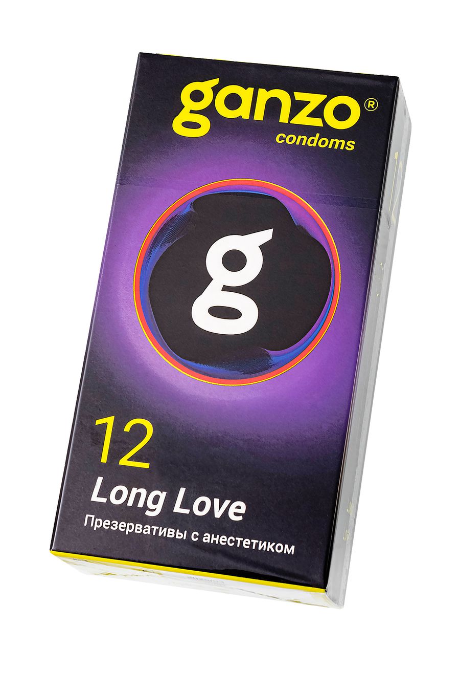 Презервативы Ganzo Long Love, с анестезирующим эффектом, латекс, 18 см, 12 шт