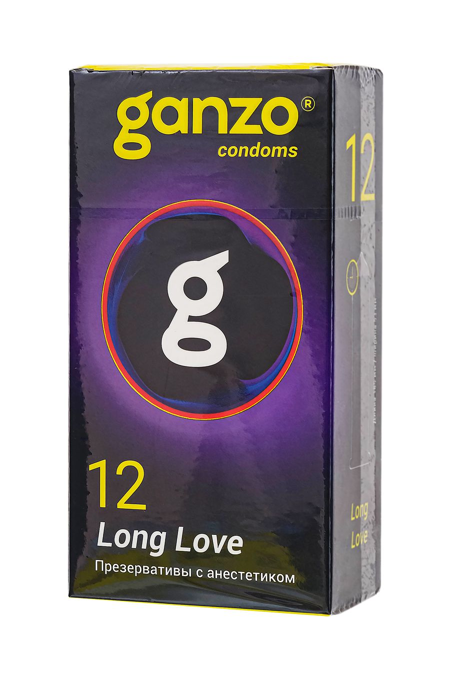 Презервативы Ganzo Long Love, с анестезирующим эффектом, латекс, 18 см, 12 шт