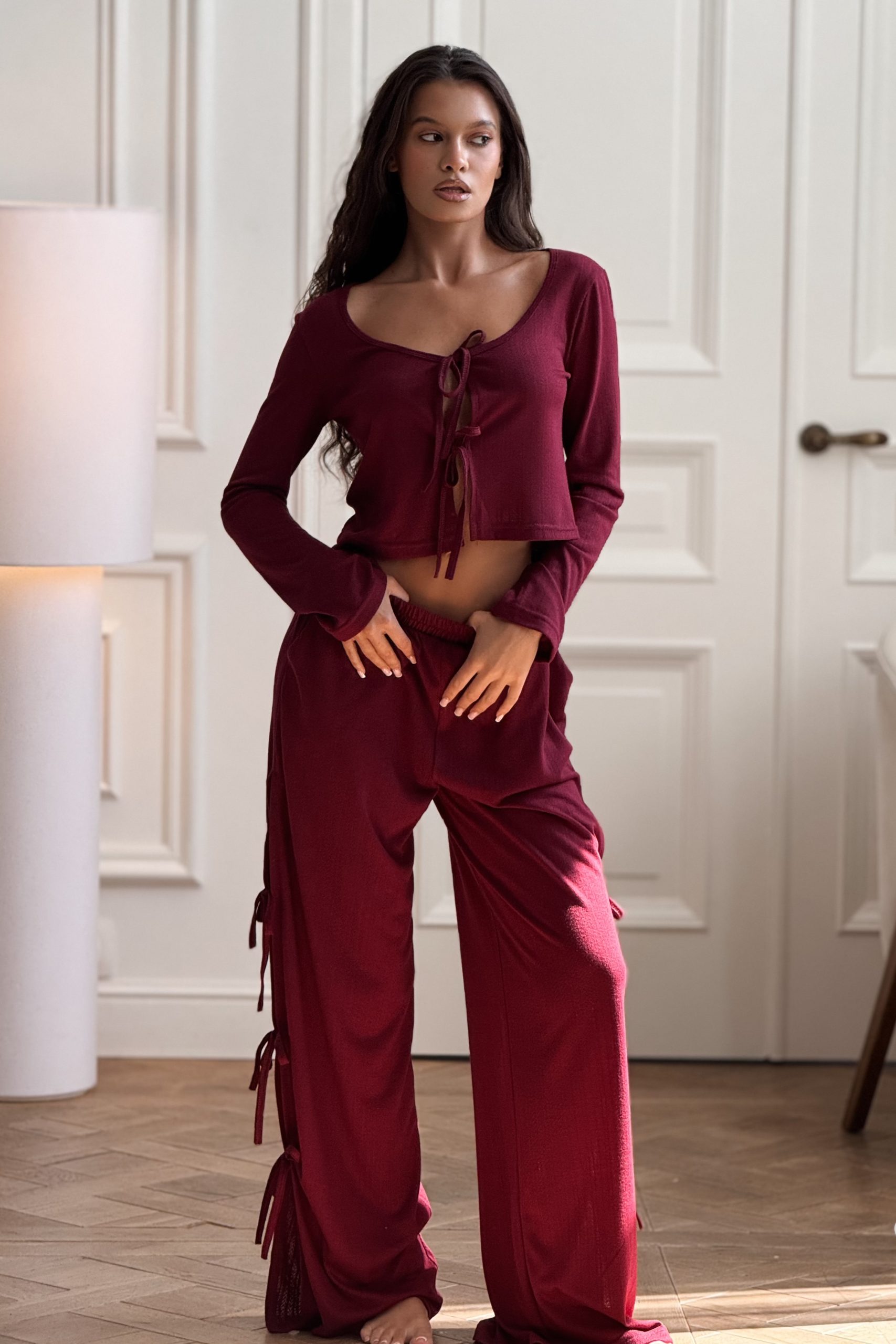 LV Бордовая пижама М