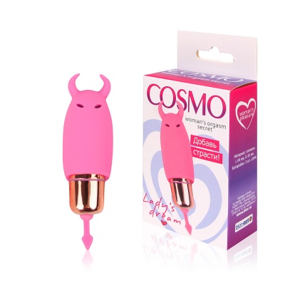 ВИБРОМАССАЖЁР  МИНИ цвет розовый, L 64 мм D 26 мм арт. CSM-23068