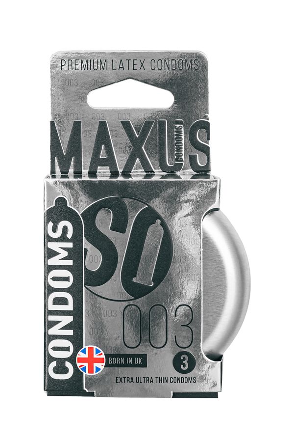 Презервативы Maxus 003, тонкие, латекс, железный кейс, 18 см, 5,3 см, 3 шт.
