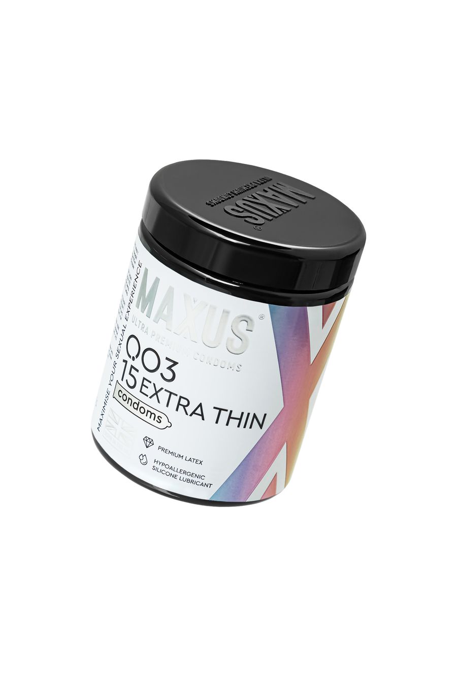 Презервативы Maxus 003, тонкие, латекс, железный кейс, 18 см, 5,3 см, 15 шт.