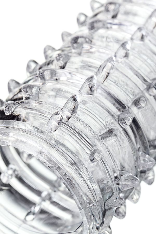 Насадка на пенис , TPR, прозрачная, 15,2 см.