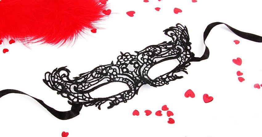 Маска ажурная РОКСИ цвет чёрный, текстиль