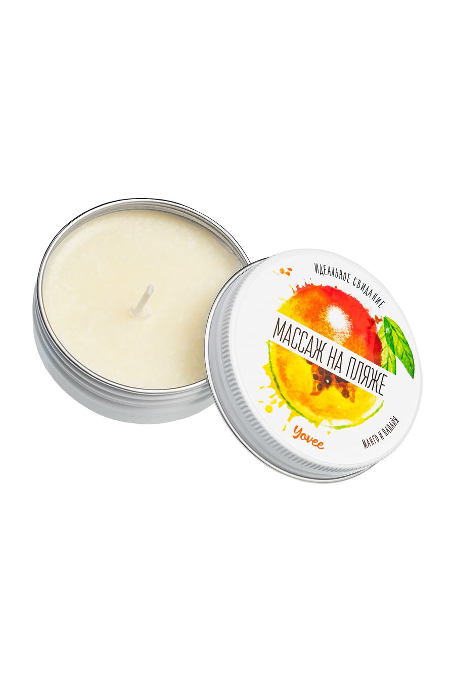 Массажная свеча Yovee by Toyfa «Массаж на пляже», с ароматом манго и папайи, 30 мл