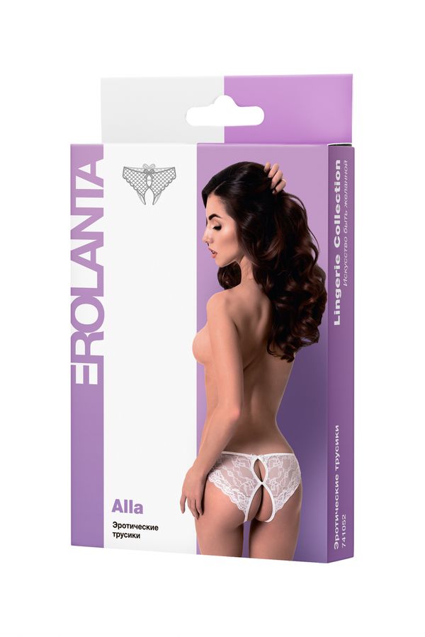 Эротические трусики кружевные белые (50-52)