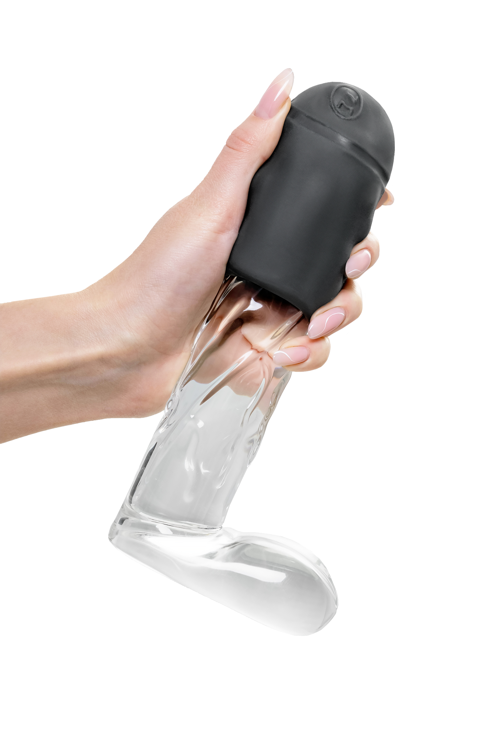 Мастурбатор нереалистичный MEN'S MAX CAPSULE 05 STEP, TPE, черный, 8 см (В ЗИПЛОКЕ)