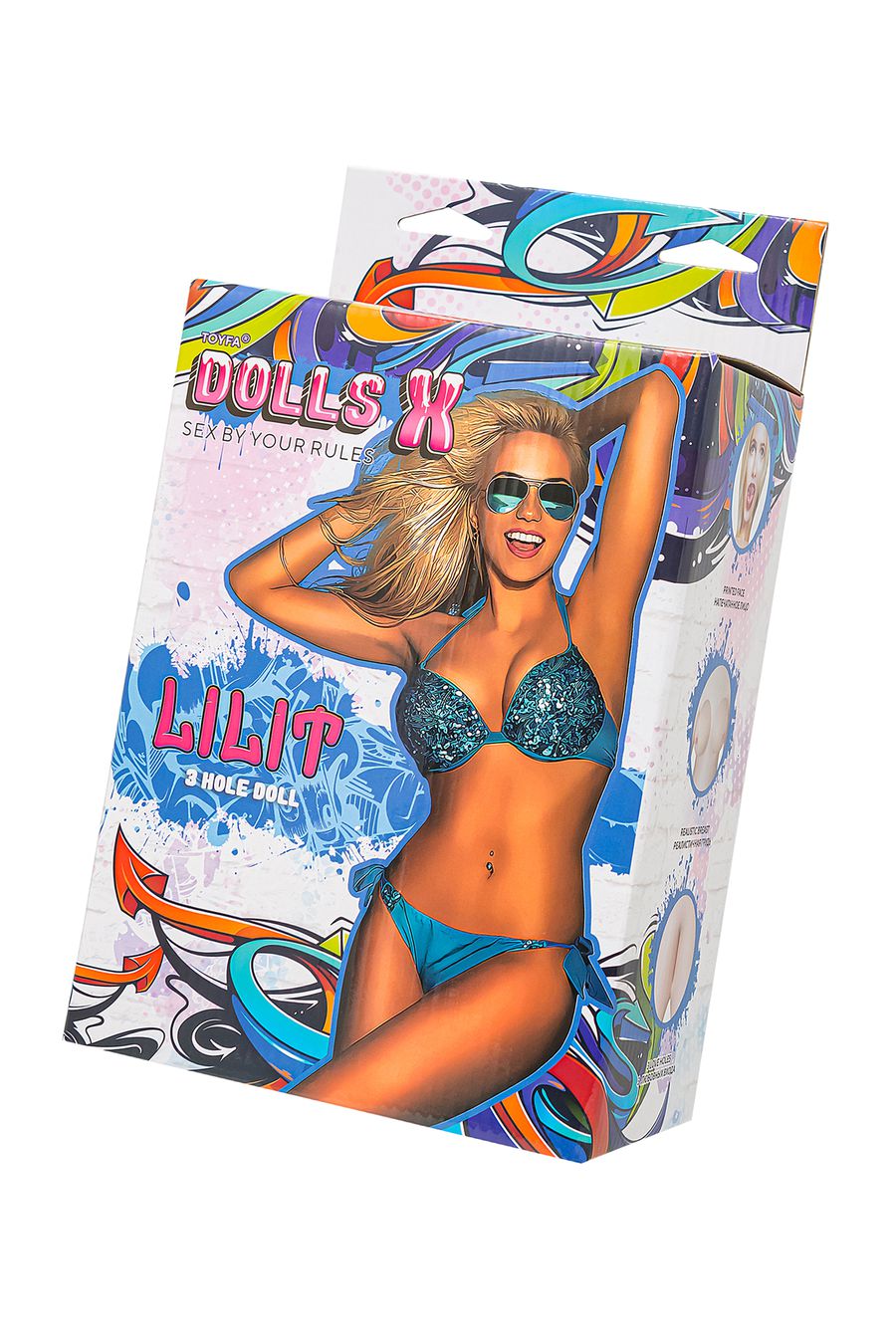 Кукла надувная Dolls-X by TOYFA Lilit, блондинка, с тремя отверстиями, 150 см