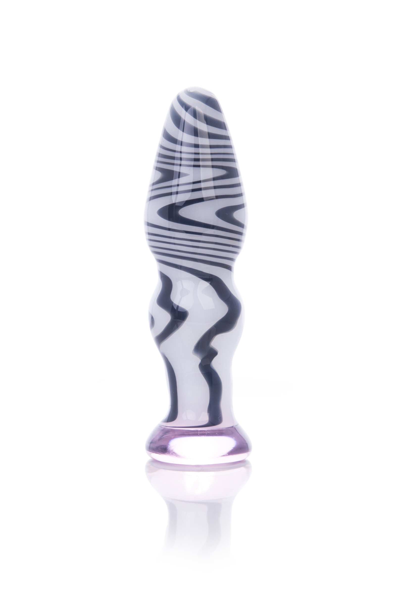 Анальная втулка, стекло, белый, 12,5 см, Ø 3,5 см