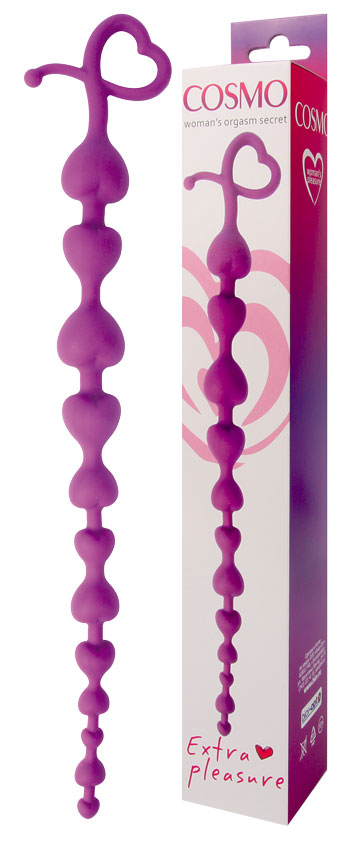 ЦЕПОЧКА АНАЛЬНАЯ цвет фиолетовый, L 280 мм D 16x20x27 мм арт. CSM-23053