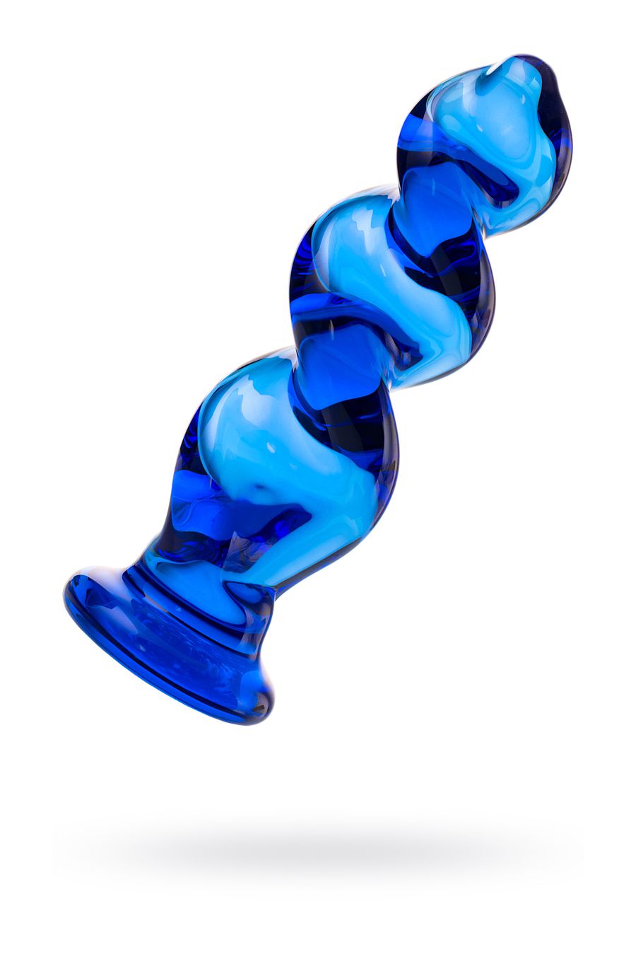 Анальная втулка Sexus Glass, стекло, синяя, 12 см, Ø 3,5 см