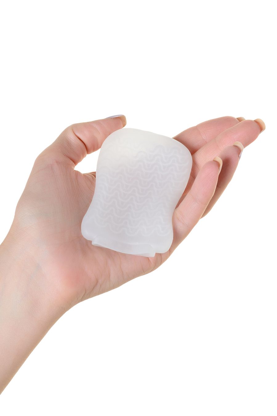 Мастурбатор TOYFA A-Toys Pocket Wavy, TPR, белый, 7,8см (растягивается до 30см)