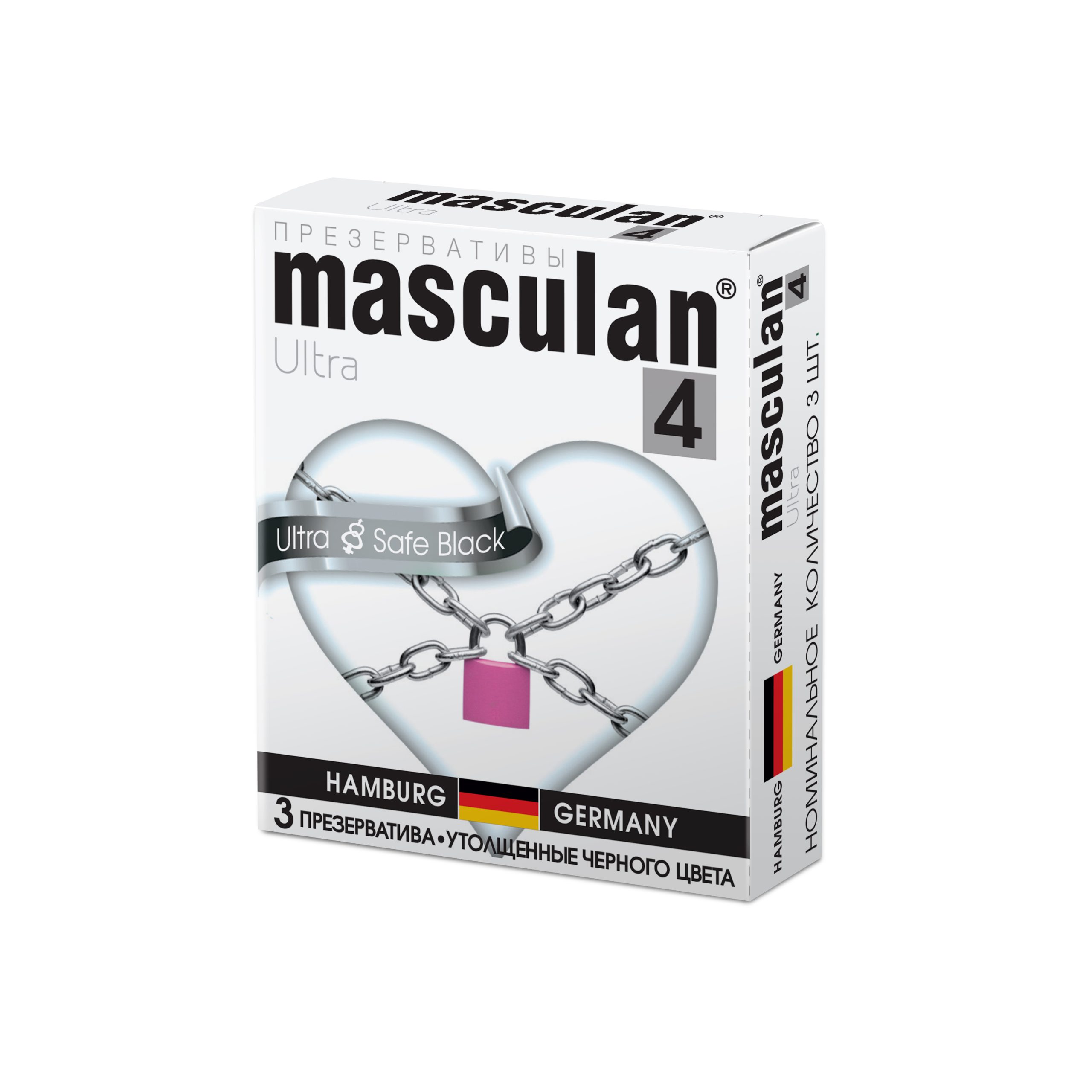 Презервативы Masculan, ультрапрочные (ultra safe), 19 см, 5,3 см, 3 шт.