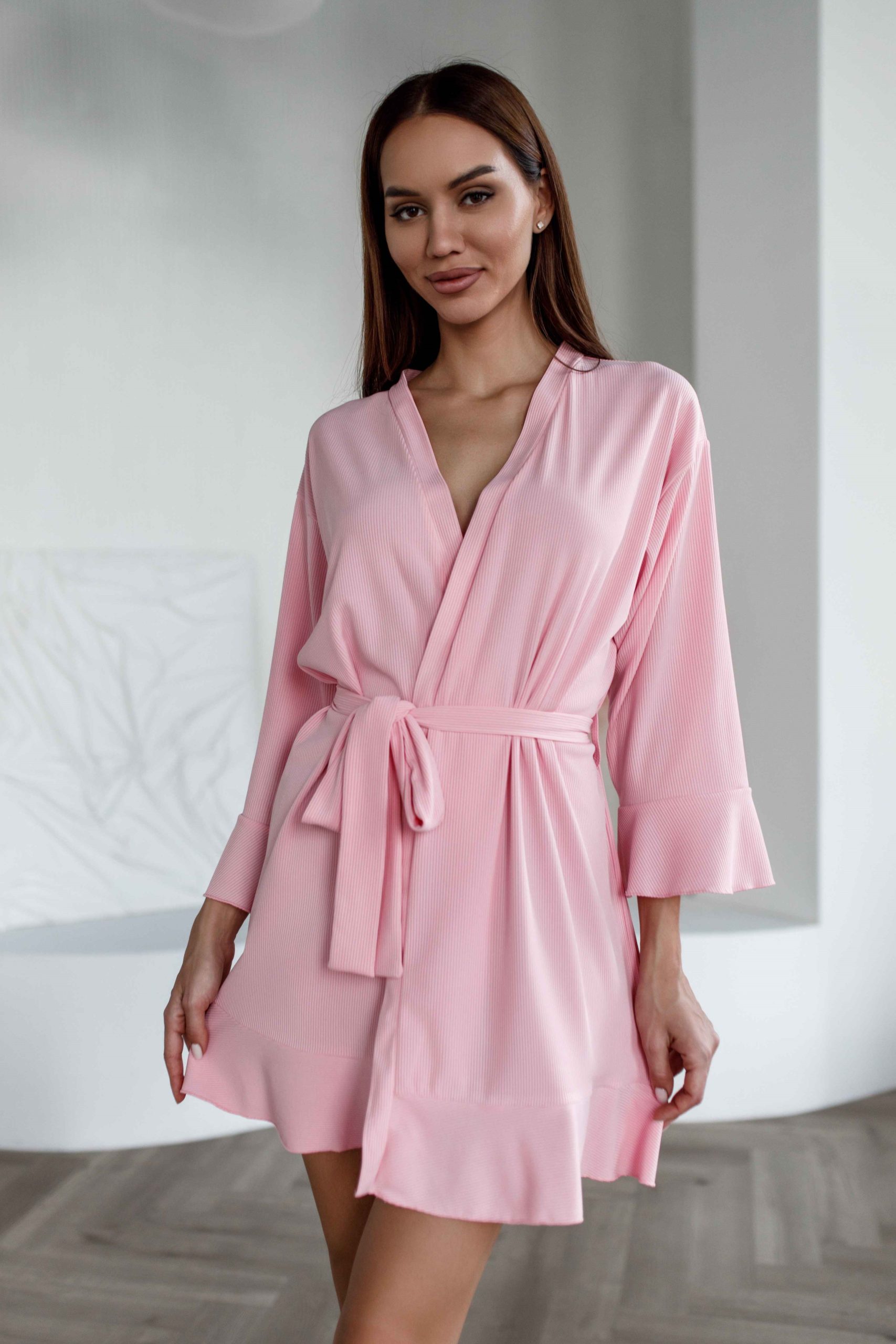 LV1225 Розовый халат L