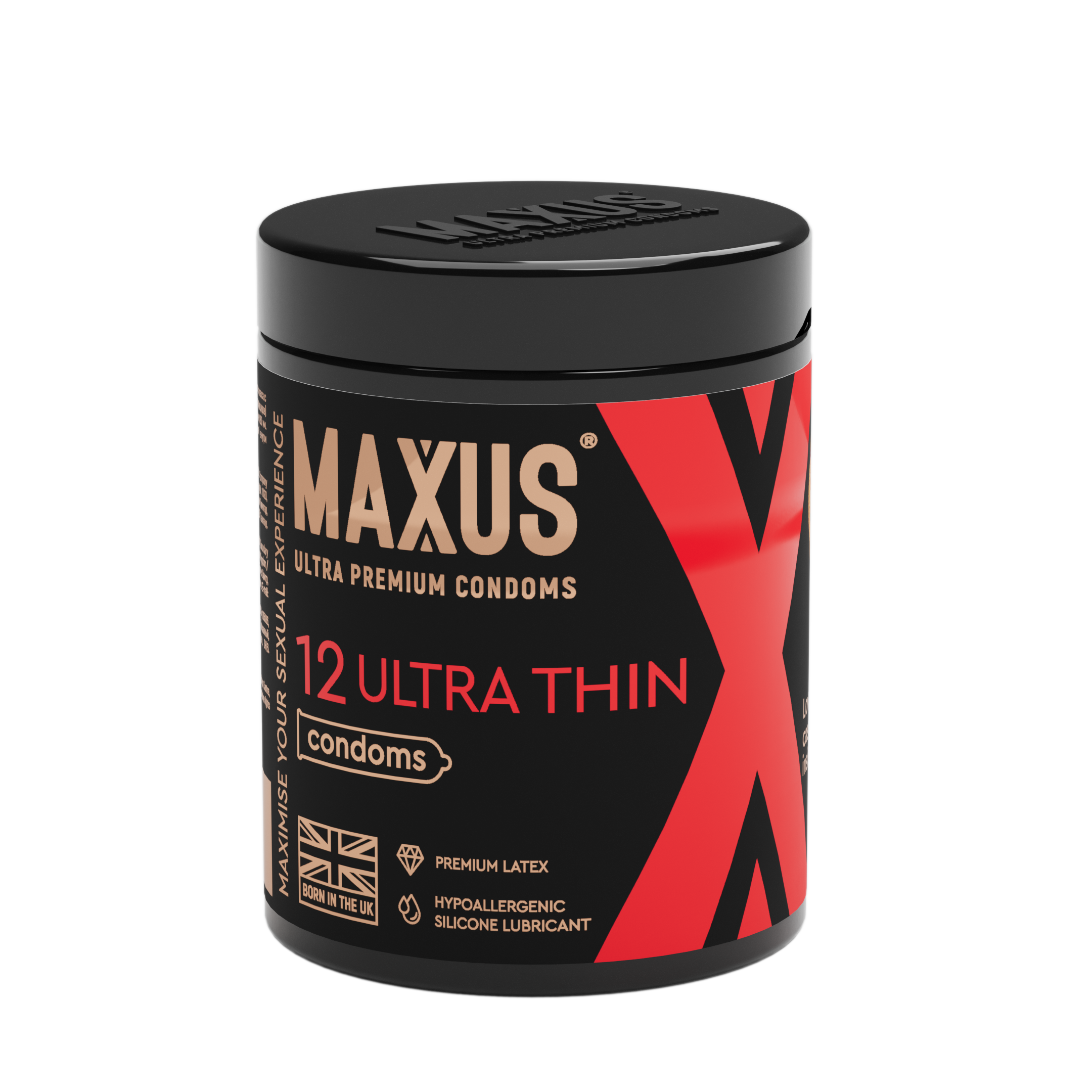Презервативы MAXUS Ultra Thin №12 с железным кейсом, ультратонкие X-Edition, 12 шт