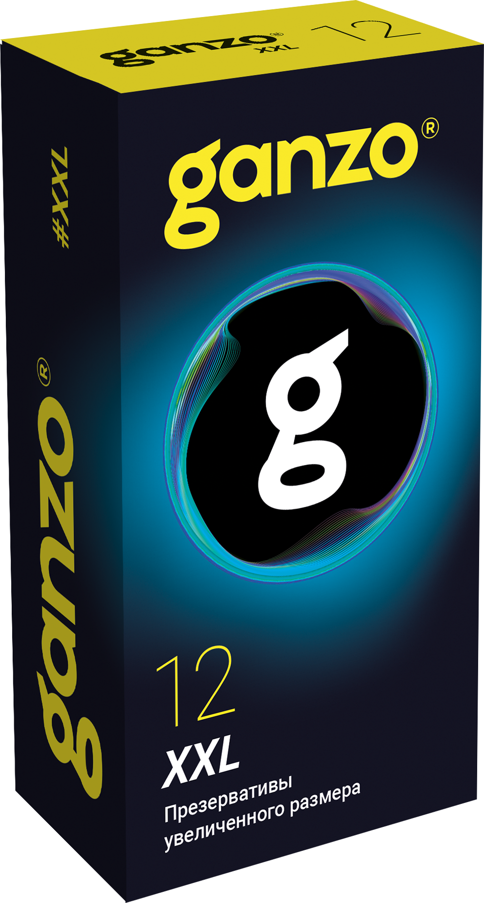 Презервативы  GANZO XXL увеличенные, латекс, 19 см, 5,5 см, 12 шт.
