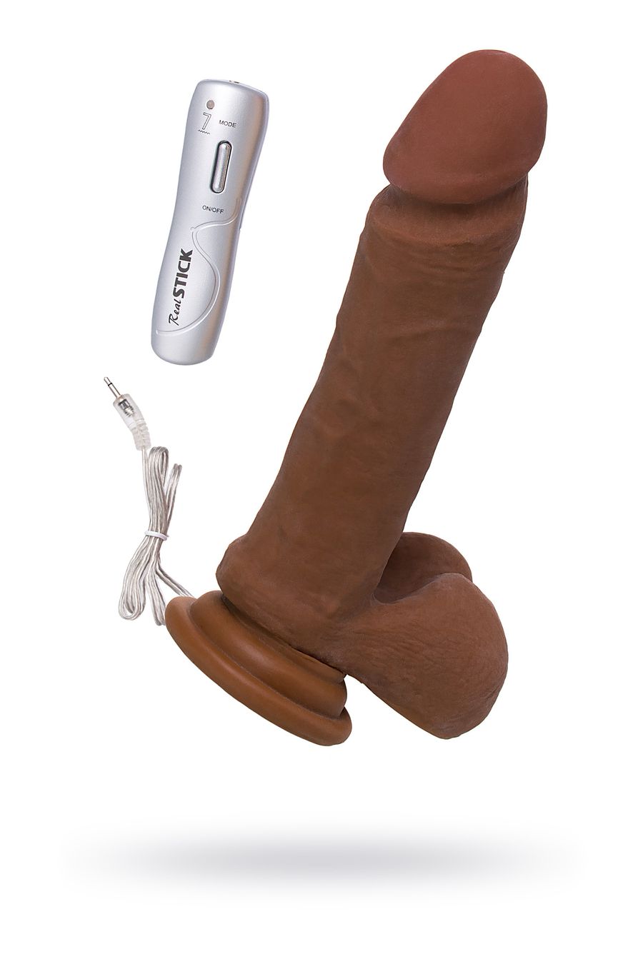 Реалистичный ротатор на присоске RealStick Elite Mulatto Mr. Diaz, TPR, коричневый, 16 см