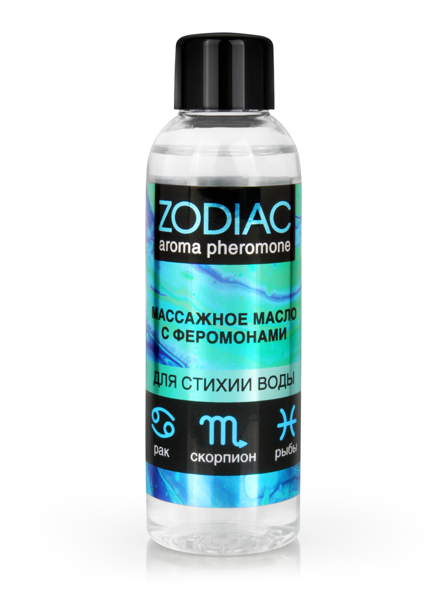 Массажное масло с феромонами ZODIAC AQUA, 75 мл
